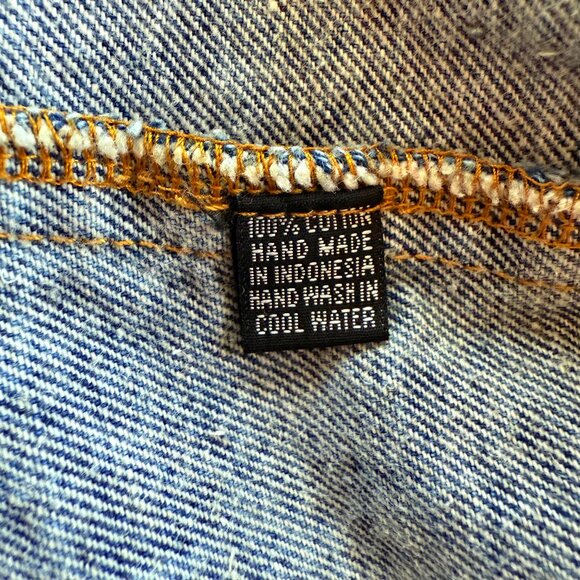 THE PEOPLE Vs. Acid Wash Denim Wrap Mini Skirt with Pockets | Size M | Retro Y2k - Picture 15 of 17